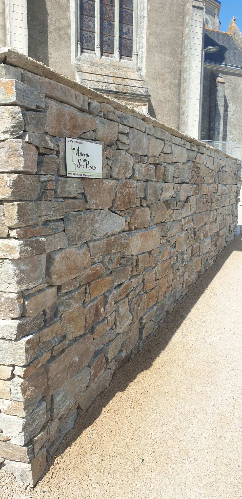 Atlantic Sud Paysage muret parement pierre à Chauvet