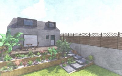 Projet 3D création de jardin à Saint Herblain